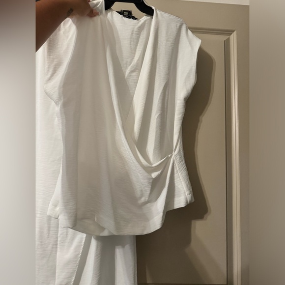 Zara white 2 piece pant set - Picture 1 of 8